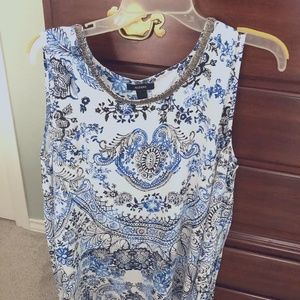 Alfani silky high low blouse